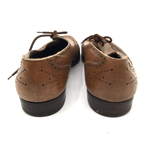 Bally brown leather Oxford dress shoes lace up leather sole classic 10.5 D men's - Picture 7 of 13